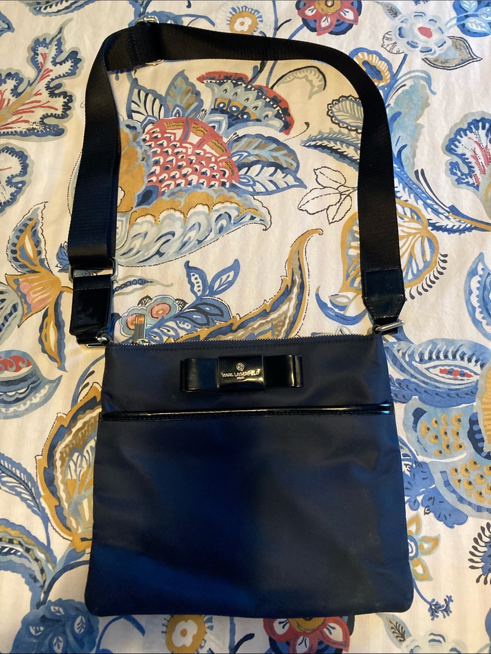 Karl Lagerfeld Navy Crossbody Bag with bow